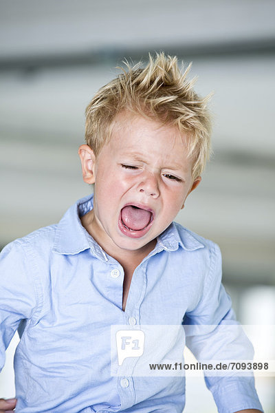 Germany  Boy crying  close up