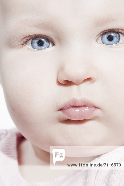 Gesicht eines weiblichen Babys