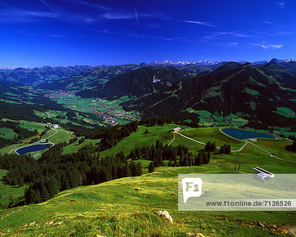 Landschaftlich schön  landschaftlich reizvoll  Europa  Sommer  heben  Ansicht  Großglockner  Österreich  Brixen  Brixental  Stimmung  Stausee  Tirol