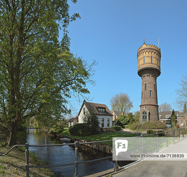 Wasser  Europa  Baum  Großstadt  Dorf  Niederlande  Wasserturm