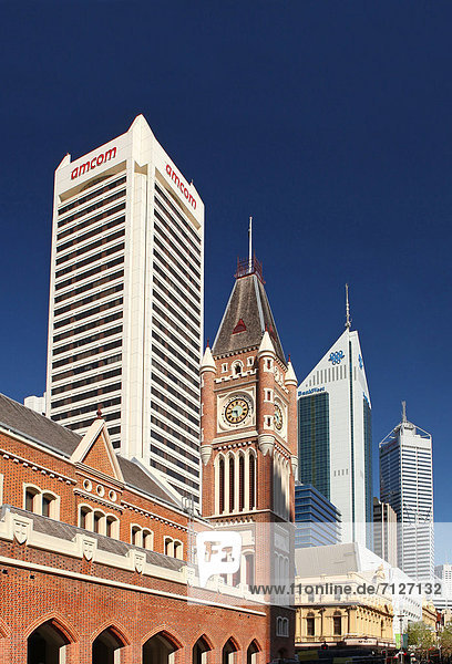 Skyline Skylines Kontrast Großstadt Architektur Wohngebiet Australien Perth Western Australia