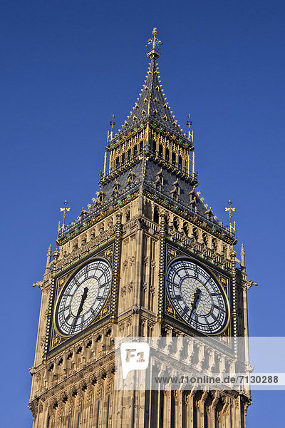 Europa Urlaub Großbritannien London Hauptstadt Reise Großstadt Uhr Westminster Abbey Sehenswürdigkeit Big Ben England Palace of Westminster