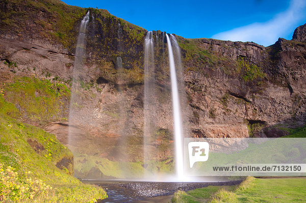 Sehenswürdigkeit  Wasser  Europa  Natur  Wasserfall  Island  Seljalandsfoss