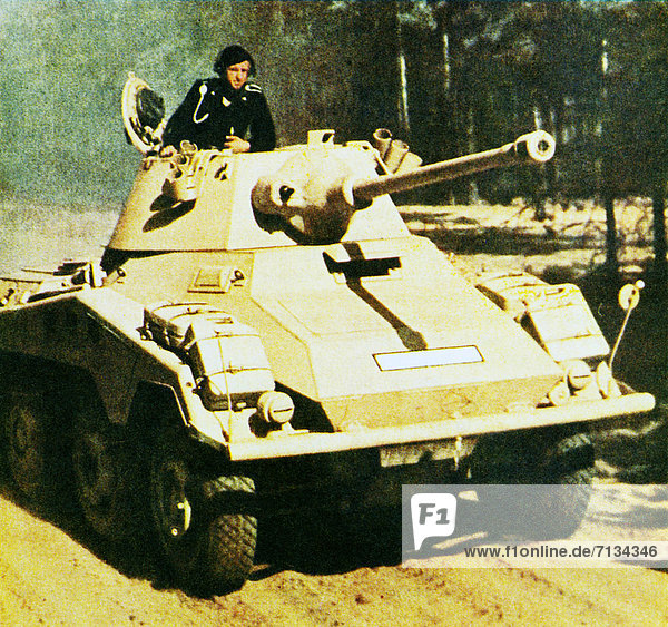 German  Tank  armoured cars  wheeled  fighting vehicle  Panzerspähwagen  Puma  Normandy  France  World War II  1942