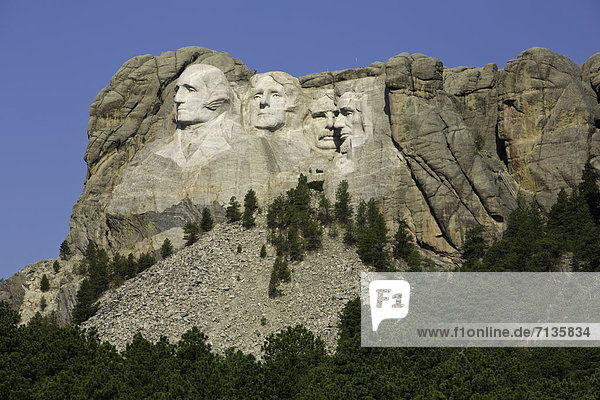 Vereinigte Staaten von Amerika  USA  Skulptur  Amerika  Präsident  Mount Rushmore  Lincoln  South Dakota