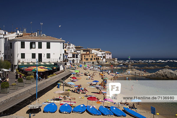 Beach and coast  Calella de Palafrugell  Costa Brava  Catalonia  Spain  Europe  PublicGround