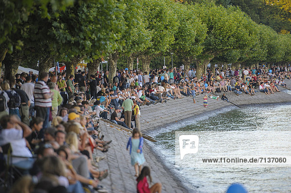 Lake Constance Night Festival Konstanz Baden-Wuerttemberg Germany Europe