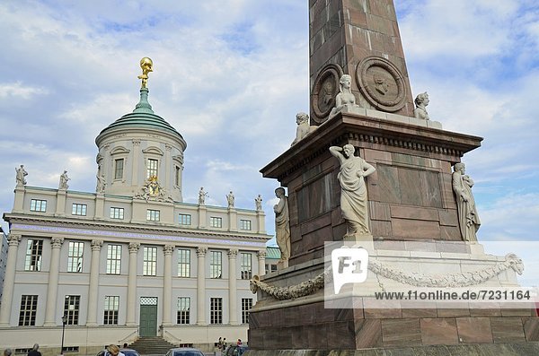 Old town hall with obelisk  Potsdam  Brandenburg  Germany