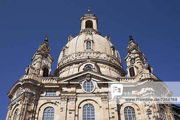 Kuppel der Frauenkirche  Dresden  Sachsen  Deutschland  Europa