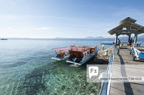 Boot  Insel  Steg  Südostasien  Asien  Tauchgang  Indonesien  Sulawesi