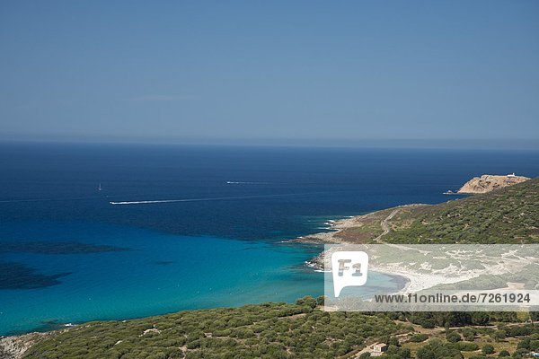 nahe Frankreich Europa Küste Ansicht Geographie Luftbild Fernsehantenne Korsika