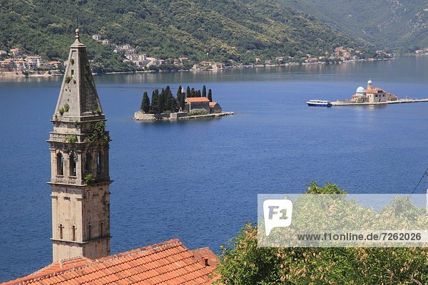 Perast and Kotor Bay  UNESCO World Heritage Site  Montenegro  Europe
