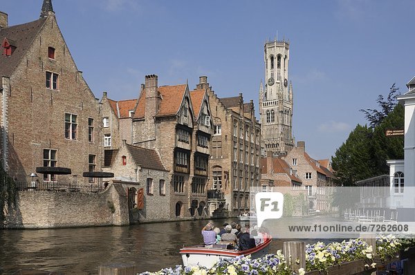 Glockenturm  Dachgiebel  Giebel  Europa  Tagesausflug  Ansicht  Start  UNESCO-Welterbe  Belfried  Belgien