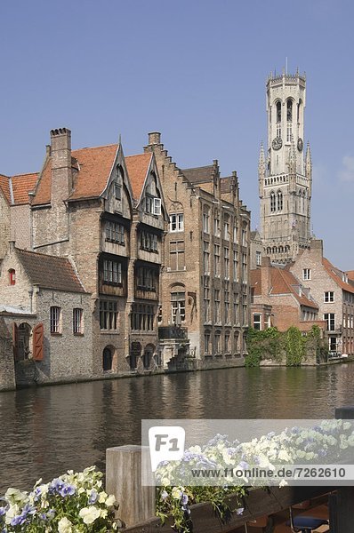Glockenturm  Dachgiebel  Giebel  Europa  Tradition  über  Ansicht  UNESCO-Welterbe  Belfried  Belgien