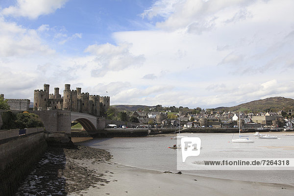 Conwy Castle  UNESCO World Heritage Site  Conwy  North Wales  Wales  United Kingdom  Europe