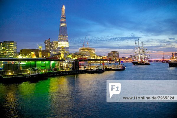 The Shard and River Thames from City of London  London  England  United Kingdom  Europe