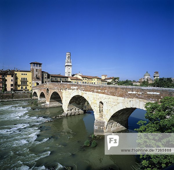 Europa  Fluss  UNESCO-Welterbe  Venetien  Italien  Verona