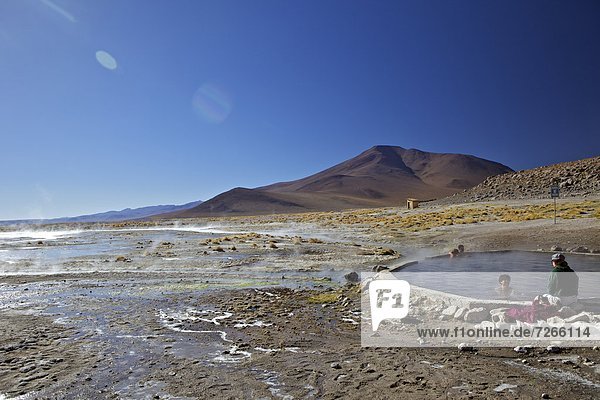Hot springs and mud pools  Aguas Calientes  Southwest Highlands  Bolivia  South America