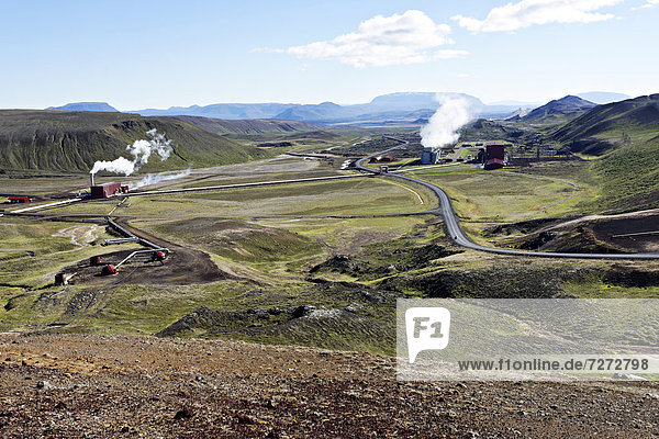 Krafla geo thermal power station  Myvatn  Iceland  Europe