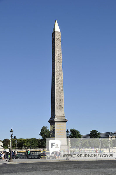 Obelisk of Luxor  Place de la Concorde  Paris  France  Europe