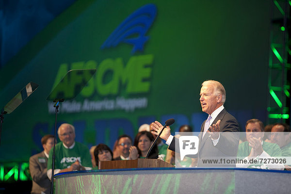 Vice President Joe Biden speaks at the biannual convention of the American Federation of State  County and Municipal Employees  AFSCME  Los Angeles  California  USA