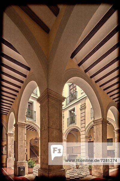 Courtyard  University of Seville former Royal Tobacco Factory  Seville  Spain