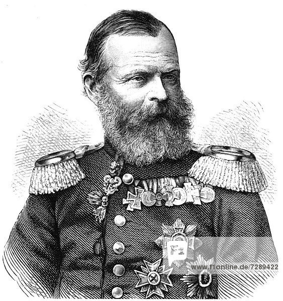 Historic drawing  portrait of Luitpold Karl Joseph Wilhelm of Bavaria  1821-1912  Prince Regent of Bavaria  Germany