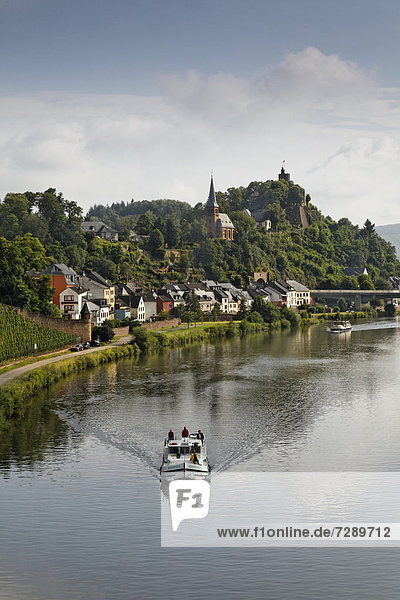nahe Europa fließen Fluss Deutschland Hausboot Rheinland-Pfalz Saarburg