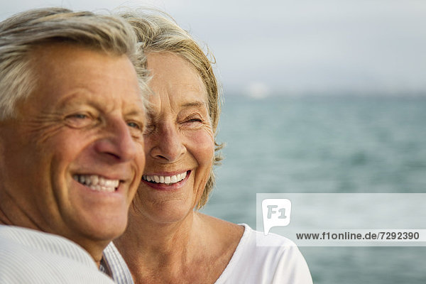 Spain,  Senior couple at the sea
