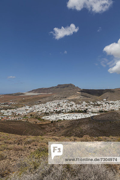 Die Ortschaft Agaete  Gran Canaria  Kanarische Inseln  Spanien  Europa  ÖffentlicherGrund