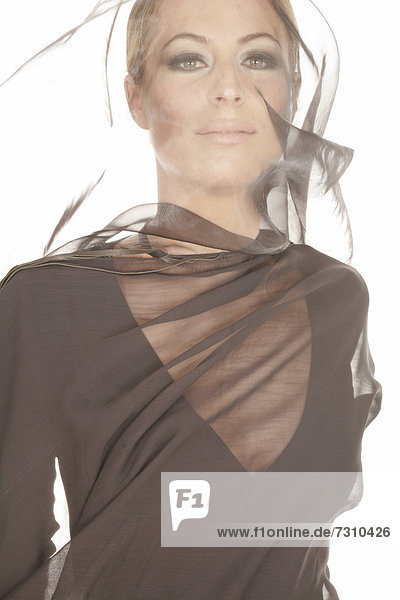 Beauty portrait  woman wearing veil