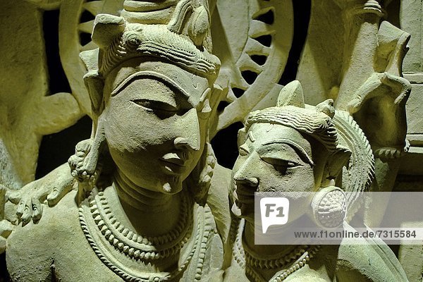 Torino  Museo di arte orientale  Indian art collection  stone sculpture of Hindu Gods                                                                                                               