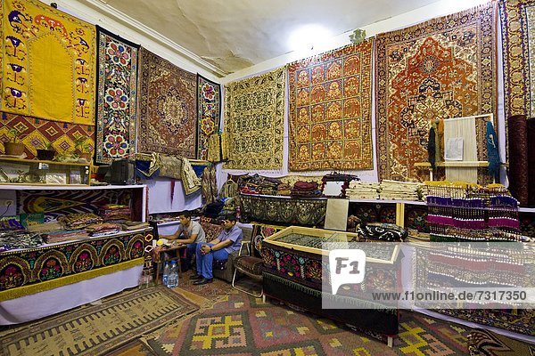 Uzbekistan  Bukhara  carpets shop                                                                                                                                                                   