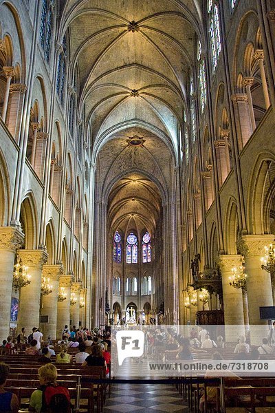France  Ile de France  Paris  Notre Dame cathedral                                                                                                                                                  