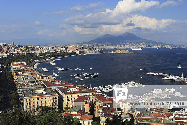 Stadtansicht Stadtansichten Vulkan Kampanien Italien Neapel
