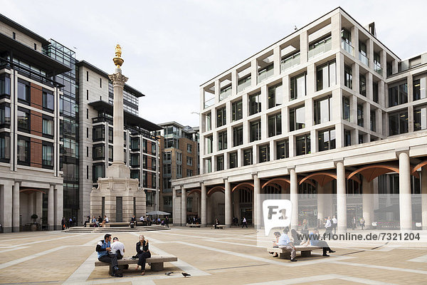 Paternoster Square and column  London  England  United Kingdom  Europe