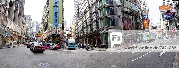 Straße in Kowloon  Hong Kong  China
