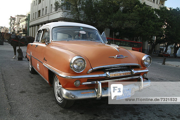 Classic car in the street  Havana  Cuba  Caribbean  Americas