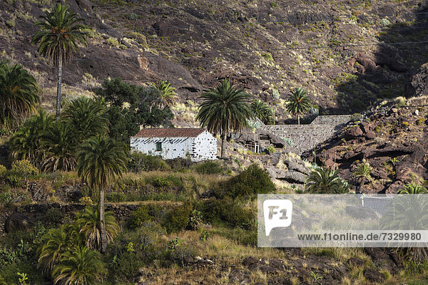 nahe Bauernhaus Europa Berg Kanaren Kanarische Inseln Gran Canaria Spanien
