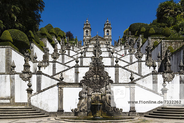 Igreja Do Bom Jesus With Fonte Das Cinco Chagas Escadorio Dos Cinco Sentidos Staircase Of Five