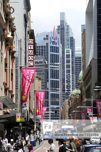 Straße beschäftigt Mittelpunkt Australien Business Ortsteil New South Wales Sydney
