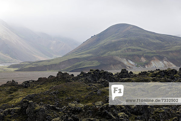 Vulkanlandschaft Landmannalaugar Island Europa