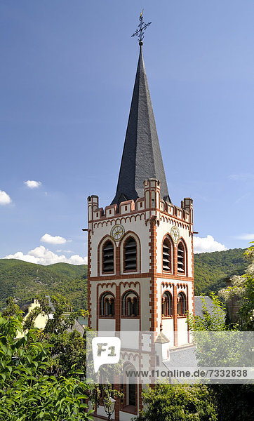 Evangelische Pfarrkirche St. Peter  Bacharach  UNESCO Weltkulturerbe  Rheinland-Pfalz  Deutschland  Europa