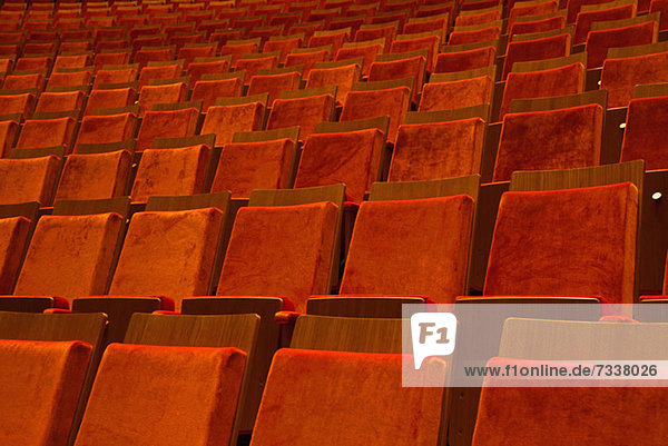 Detail der Sitze in einem Theater