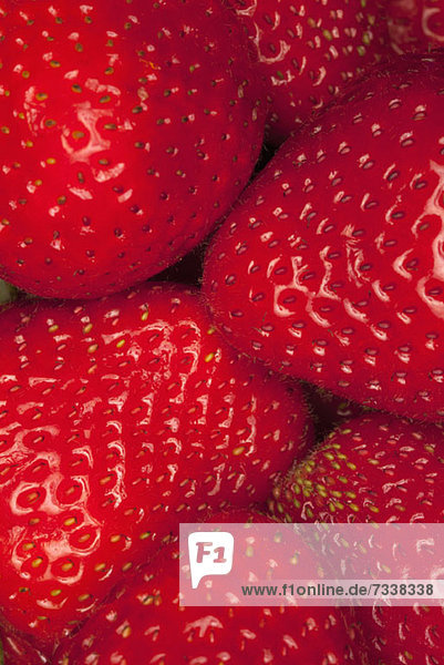 A heap of strawberries  close-up  full frame