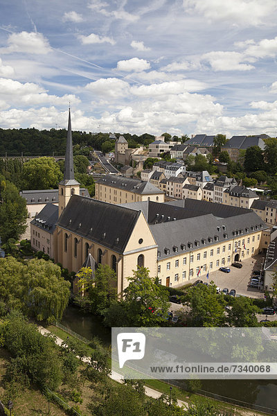 Abtei Neumünster im Stadtteil Grund  Unterstadt  Stadt Luxemburg  Luxemburg  Europa  ÖffentlicherGrund