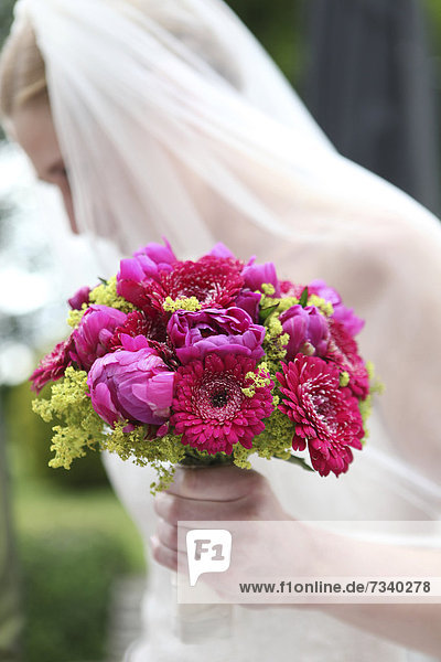 Bride holding a bridal bouquet