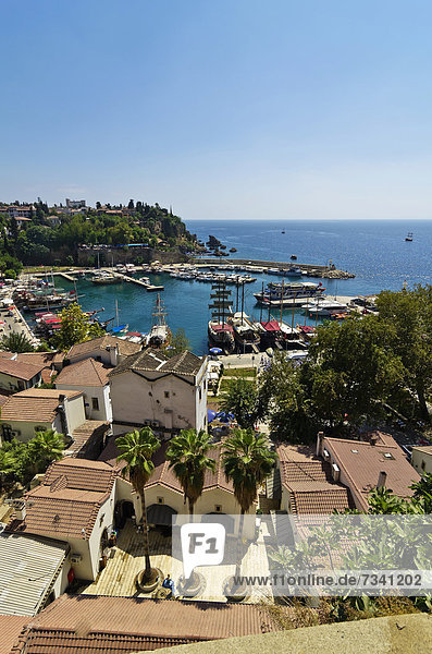 View of the harbour of Antalya  Turkish Riviera  Turkey  Asia Minor