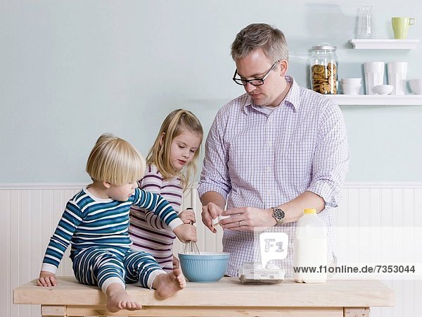 Menschlicher Vater Produktion Frühstück