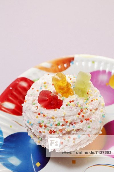 Cupcake mit Gummibärchen